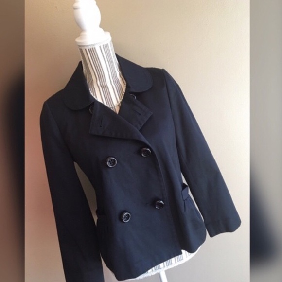 J. Crew Jackets & Blazers - J.Crew Navy Blue Double Breasted Pea Coat